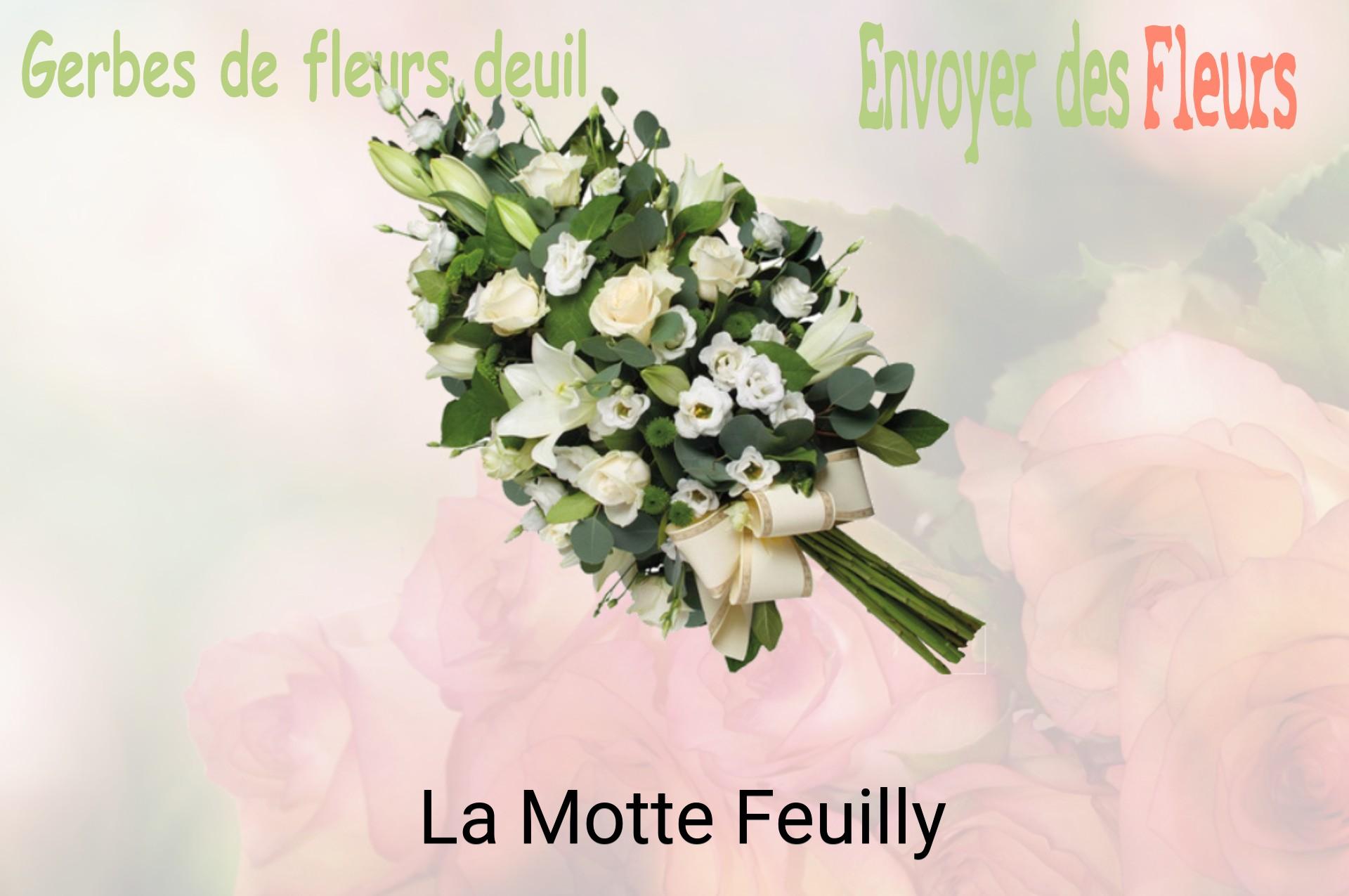 Gerbe de fleurs de deuil livrée à La Motte-Feuilly
